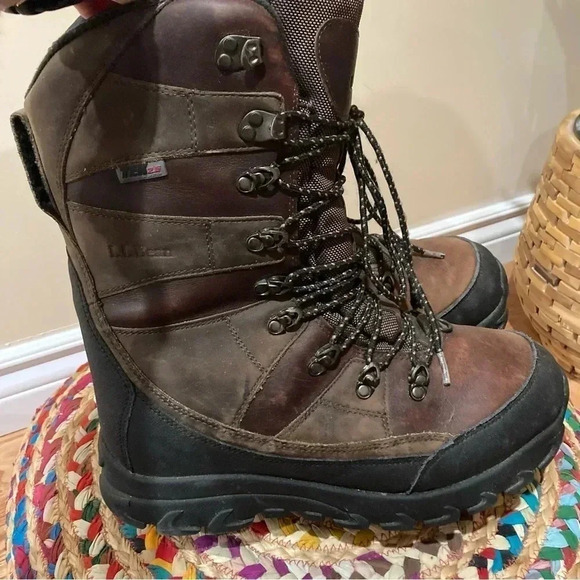L.L. Bean Tek  2.5 brown leather heavy duty winter boots - Picture 2 of 8